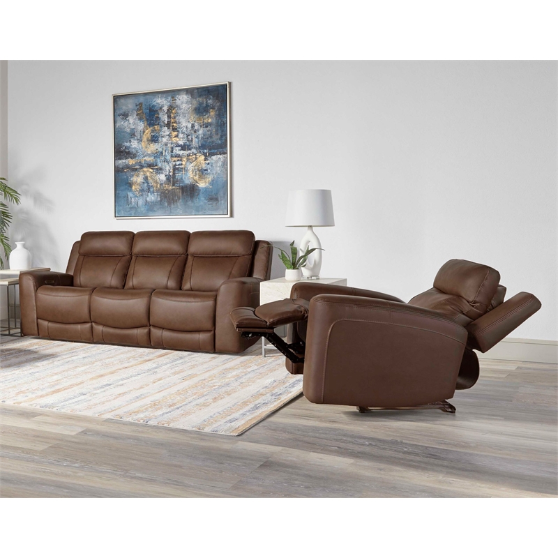 Parker Living Calgary Autumn Umber Power Reclining Sofa and Recliner