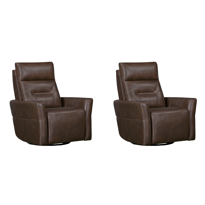 Parker Living Remmington Auburn Power Swivel Glider Recliner Two Pack