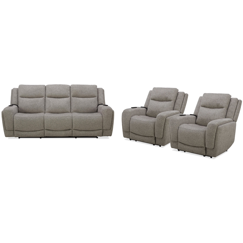 Parker Living Penfield Frappe Power Reclining Sofa and Two Recliners