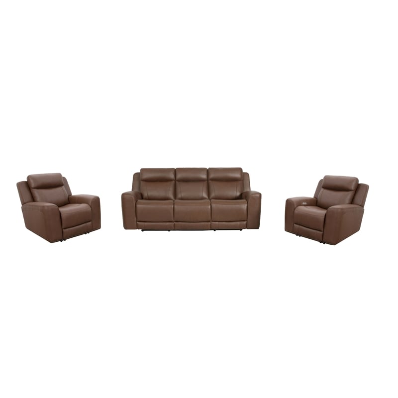 Parker Living Calgary Autumn Umber Power Reclining Sofa and 2 Recliners