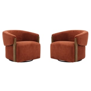 Parker Living Finley Island Rust Swivel Accent Chair Two Pack