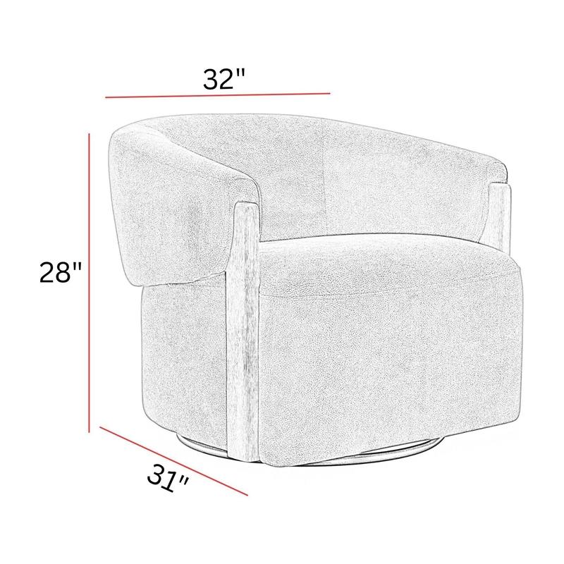 Parker Living Finley Island Rust Swivel Accent Chair