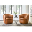Parker Living Barolo Genuine Italian Leather Swivel Club Chair Two Pack