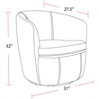 Parker Living Barolo Genuine Italian Leather Swivel Club Chair Two Pack