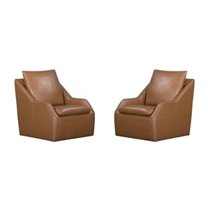 Parker Living Asher Steamboat Ecru Swivel Accent Chair Two Pack