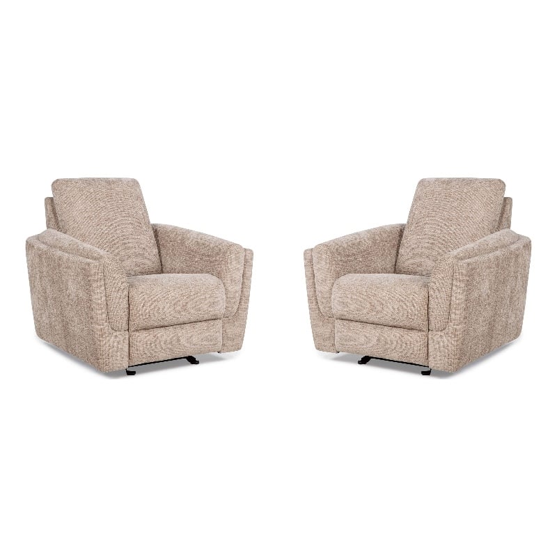 Parker Living Morehead Biscotti Power Glider Recliner Two Pack