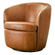 Parker Living Barolo Vintage Caramel Genuine Italian Leather Swivel Club Chair