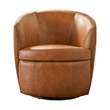 Parker Living Barolo Vintage Caramel Genuine Italian Leather Swivel Club Chair
