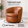 Parker Living Barolo Vintage Caramel Genuine Italian Leather Swivel Club Chair