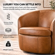 Parker Living Barolo Vintage Caramel Genuine Italian Leather Swivel Club Chair