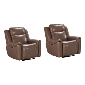 parker living atlantis smooth latte power zero gravity recliner two pack