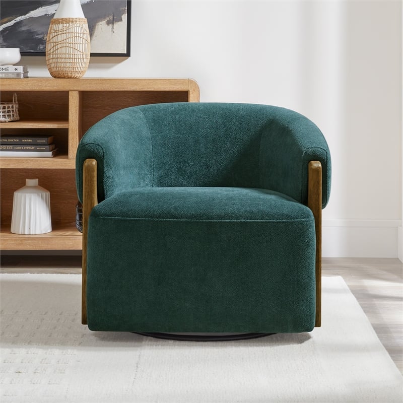 Parker Living Finley Island Teal Swivel Accent Chair Two Pack