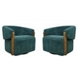 Parker Living Finley Island Teal Swivel Accent Chair Two Pack