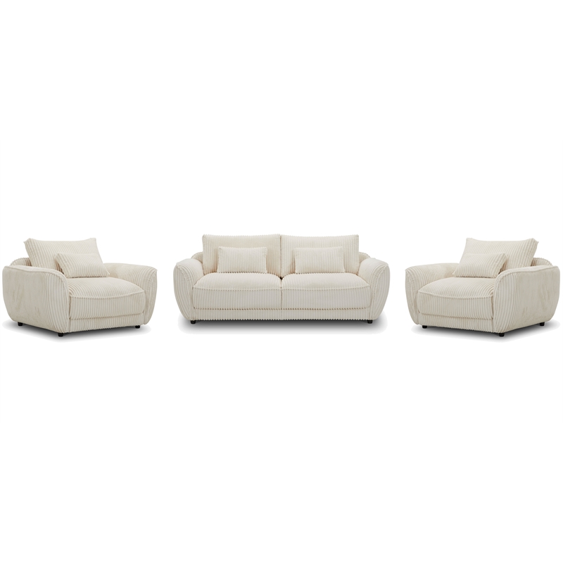Parker Living Utopia Mega Ivory Chair and A Half with Lumbar Pillow Two Pack
