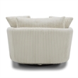 Parker Living Boomer Mega Ivory Large Swivel Chair with 2 Toss Pillows Two Pack