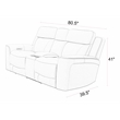 Parker Living Calgary Stone Power Console Loveseat
