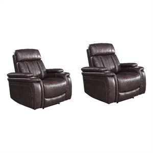 parker living royce fantom brown power recliner two pack