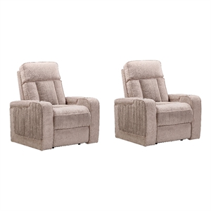 parker living equinox mushroom power recliner two pack