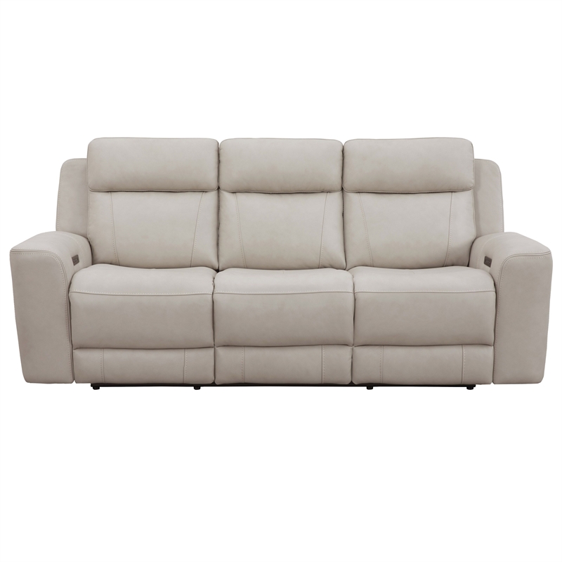 Parker Living Calgary Wood Power Recline and Headrest Sofa in Stone