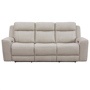 Parker Living Calgary Wood Power Recline and Headrest Sofa in Stone