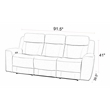 Parker Living Calgary Wood Power Recline and Headrest Sofa in Stone