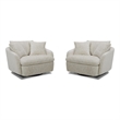 Parker Living Boomer Utopia Sand Large Swivel Chair with 2 Toss Pillows Two Pack