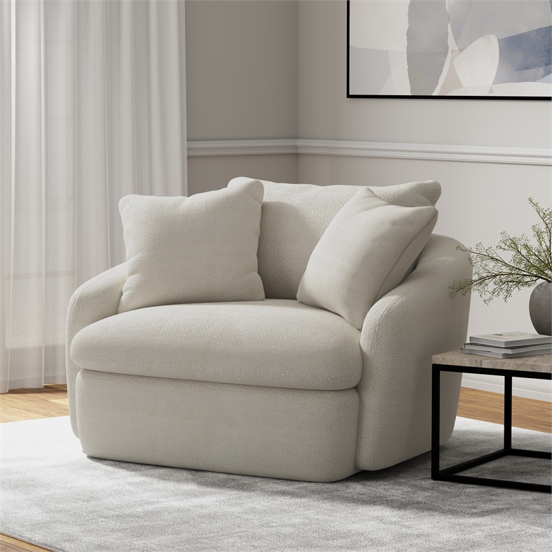 Parker Living Boomer Utopia Sand Large Swivel Chair with 2 Toss Pillows Two Pack