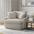 Parker Living Boomer Utopia Sand Large Swivel Chair with 2 Toss Pillows Two Pack