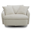 Parker Living Boomer Utopia Sand Large Swivel Chair with 2 Toss Pillows Two Pack