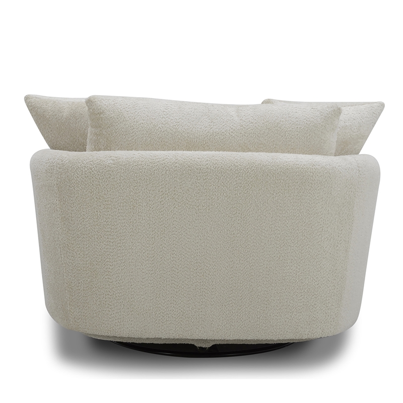 Parker Living Boomer Utopia Sand Large Swivel Chair with 2 Toss Pillows Two Pack