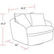 Parker Living Boomer Utopia Sand Large Swivel Chair with 2 Toss Pillows Two Pack