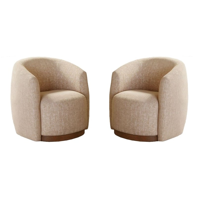 Parker Living Tatum Sand Dollar Swivel Accent Chair Two Pack