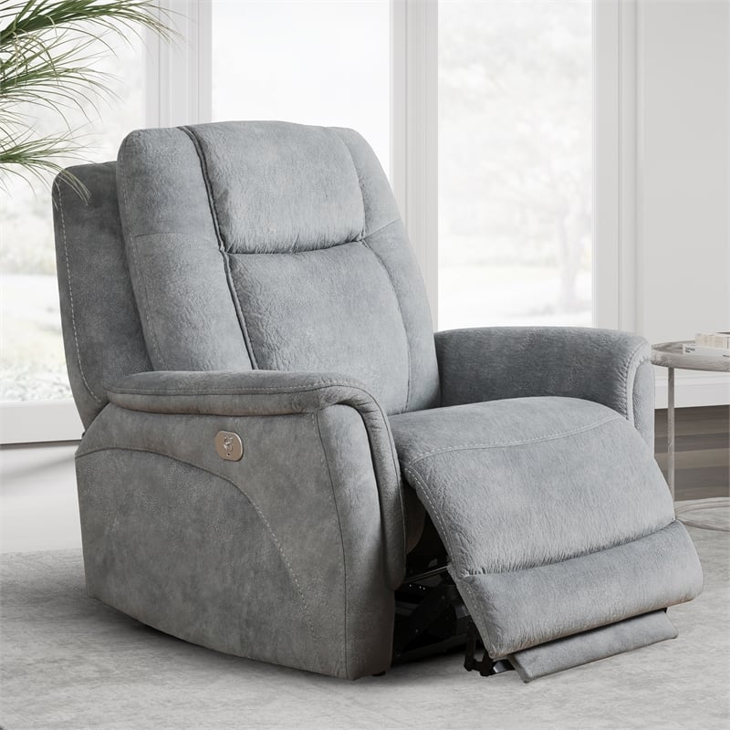 Parker Living Linus Hudson Grey Zero Gravity Power Recliner Two Pack