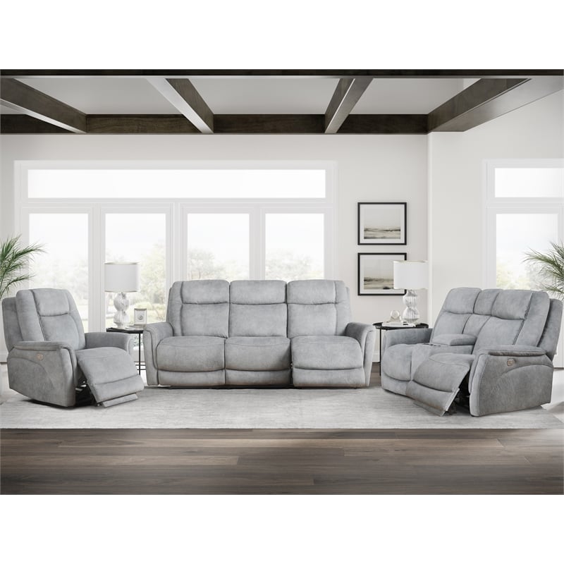 Parker Living Linus Hudson Grey Zero Gravity Power Recliner Two Pack