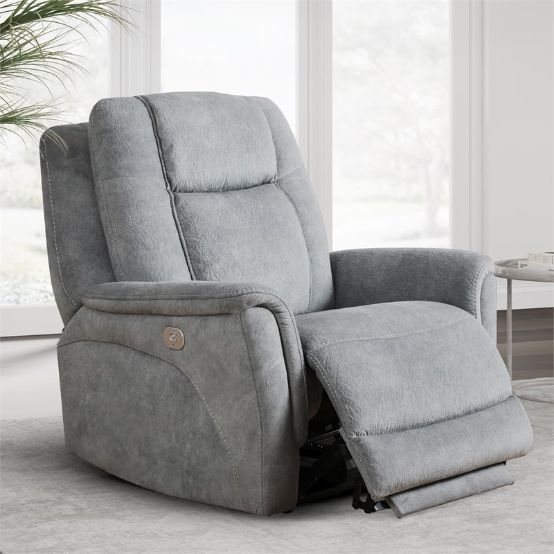 Parker Living Linus Hudson Grey Zero Gravity Power Recliner Two Pack