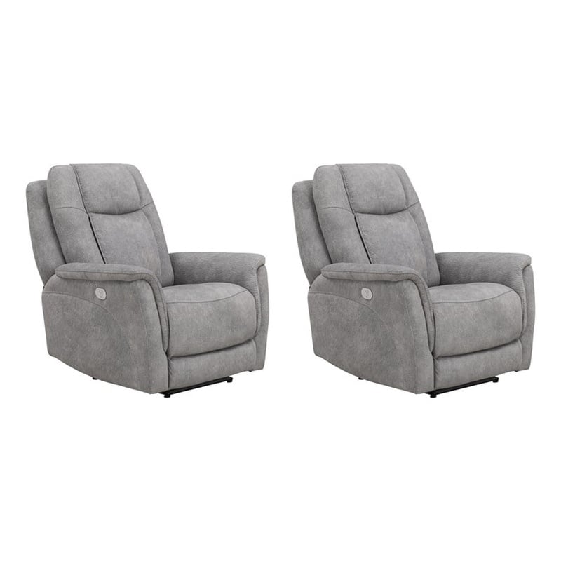 Parker Living Linus Hudson Grey Zero Gravity Power Recliner Two Pack