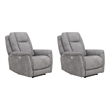 Parker Living Linus Hudson Grey Zero Gravity Power Recliner Two Pack
