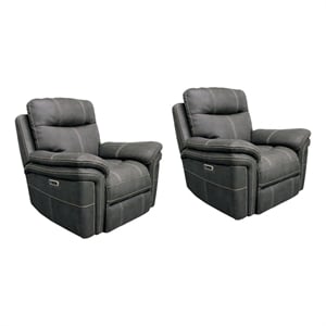 parker living mason - charcoal power recliner two pack