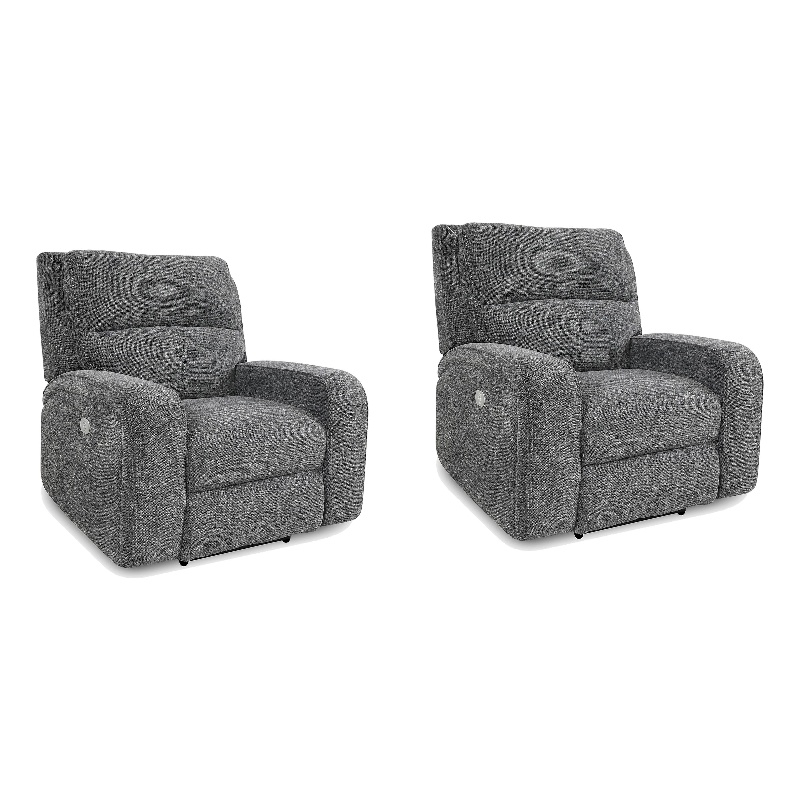 Parker Living Polaris Bizmark Grey Power Recliner Two Pack