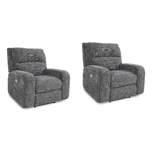 parker living polaris bizmark grey power recliner two pack