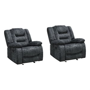 parker living bolton misty storm glider recliner two pack