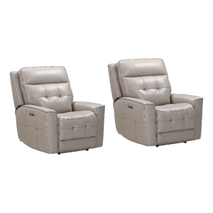 parker living canterbury pewter power zero gravity recliner two pack