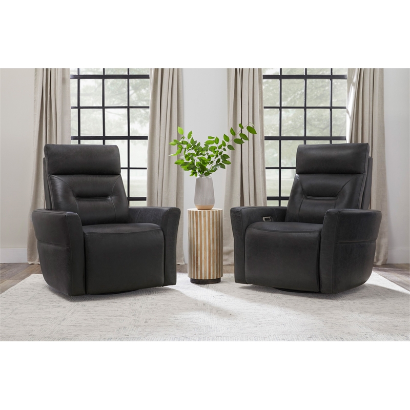 Parker Living Remmington Vintage Slate Power Swivel Glider Recliner Two Pack