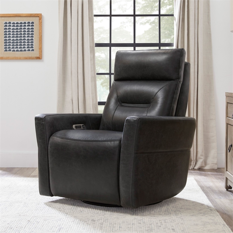 Parker Living Remmington Vintage Slate Power Swivel Glider Recliner Two Pack