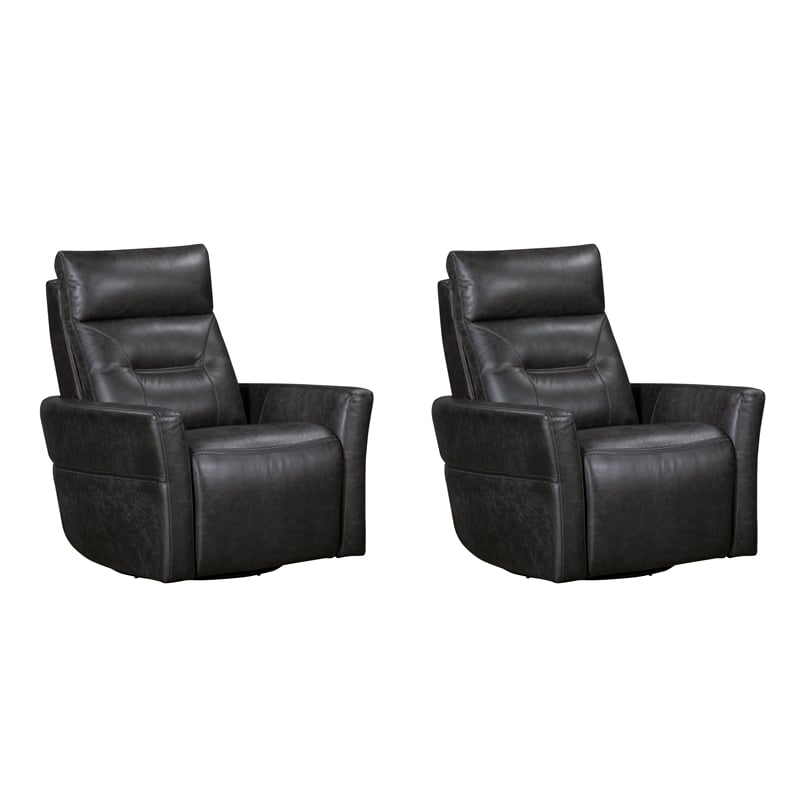 Parker Living Remmington Vintage Slate Power Swivel Glider Recliner Two Pack