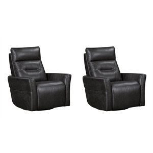 Parker Living Remmington Vintage Slate Power Swivel Glider Recliner Two Pack