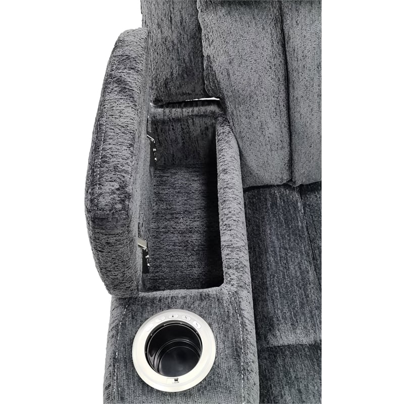 Parker Living Dalton Lucky Charcoal Power Recliner Two Pack