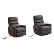 Parker Living Hercules-Haze Power Lift Recliner Articulating Headrest Two Pack