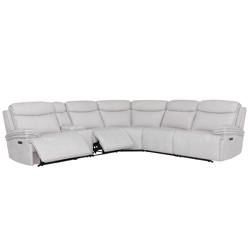 Parker Living Alpine - Airy Snow 6 Piece Power Reclining Sectional