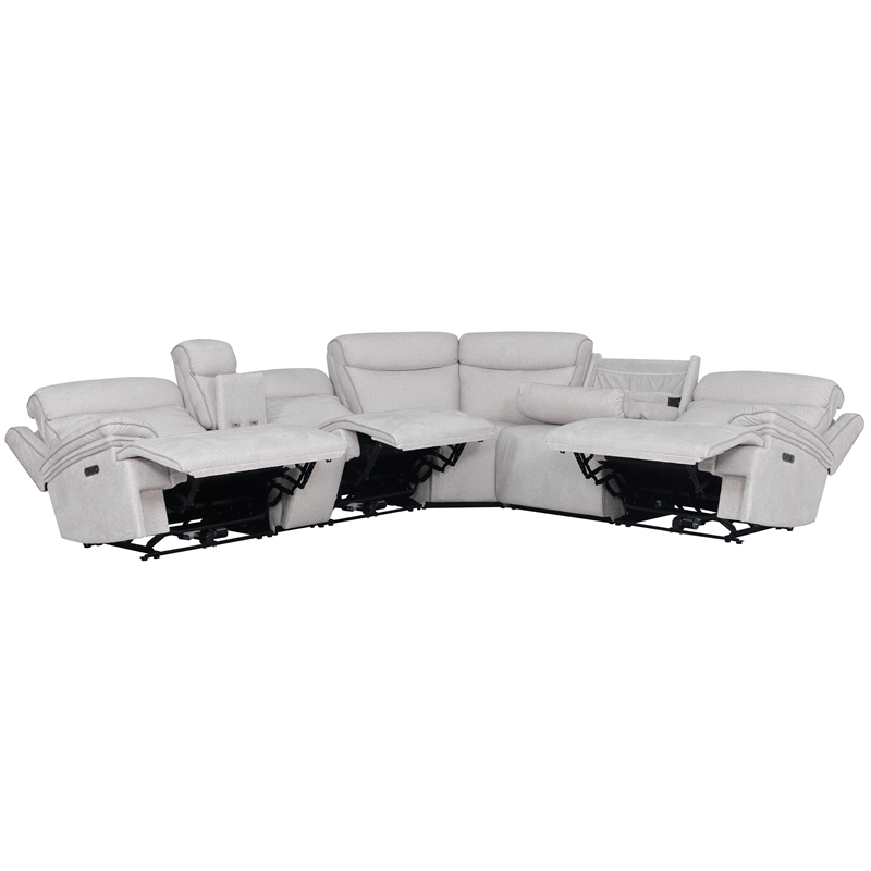 Parker Living Alpine - Airy Snow 6 Piece Power Reclining Sectional